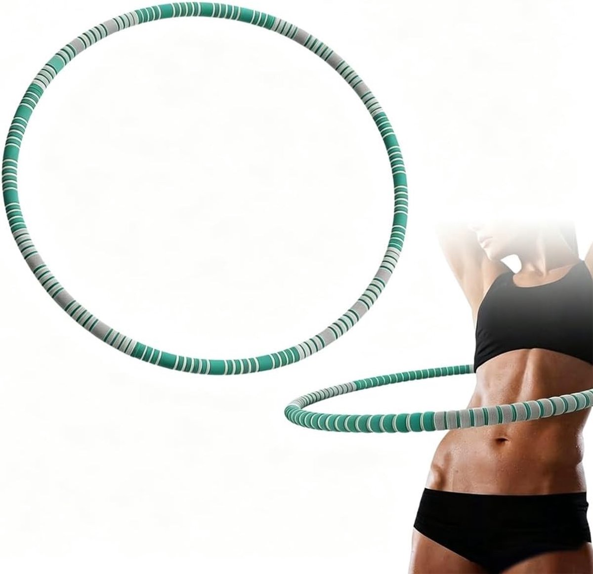 Hula Hoop voor Volwassenen met 8 Segmenten, Verwijderbaar, Ideaal voor Beginners om Gewicht te Verliezen, Sport en Fitness Training