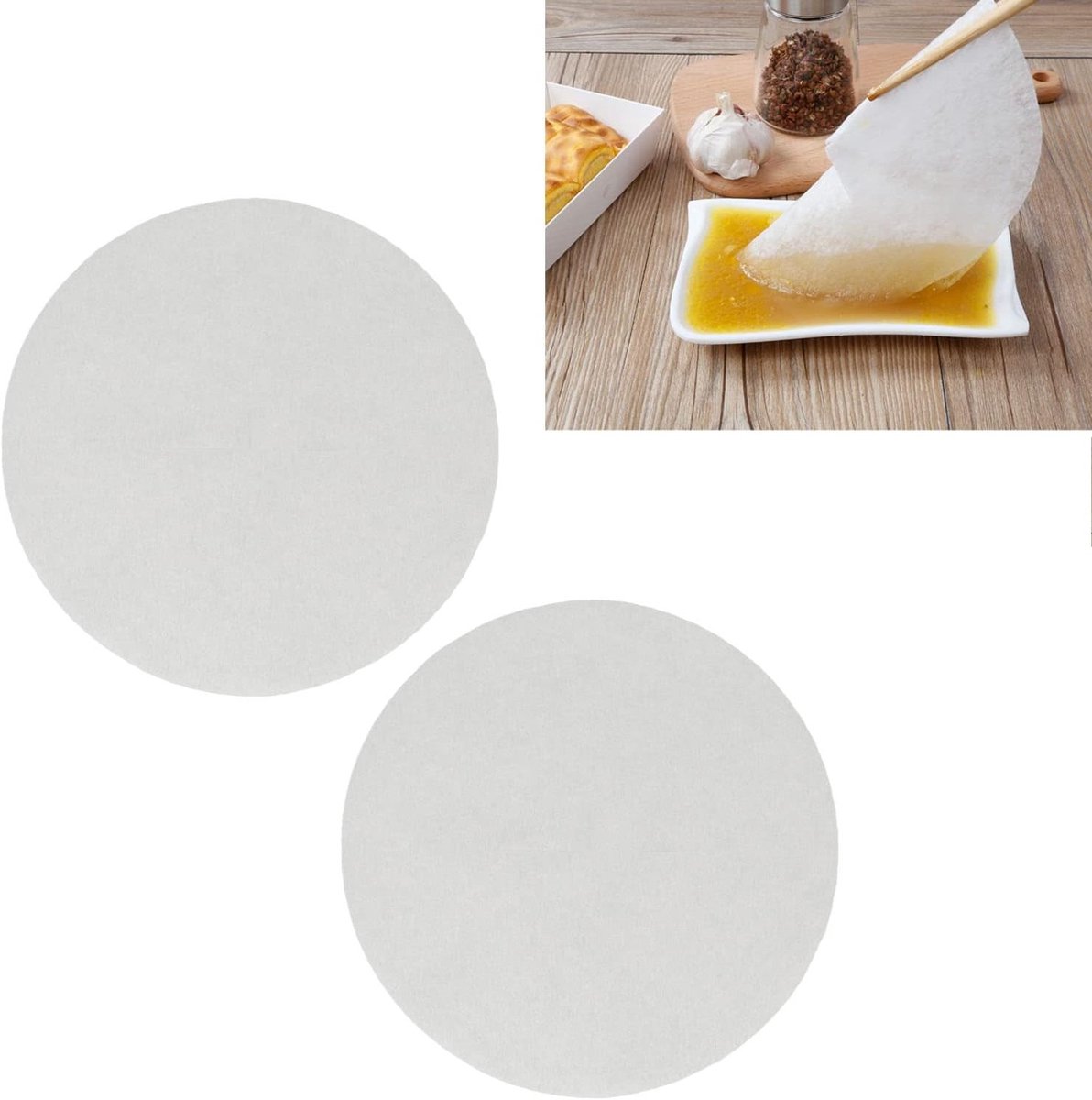 60 Stuks Absorptiepapier voor Voedselolie - Warmtebestendige Blotting Sheets voor Koken en Bakken