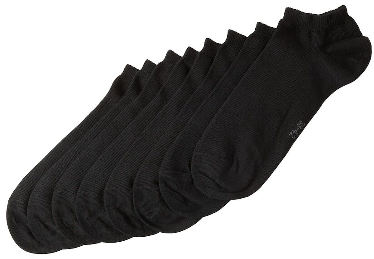 Tom Tailor - Sneakersokken in een set van 8 stuks - Maat 35-38 - black