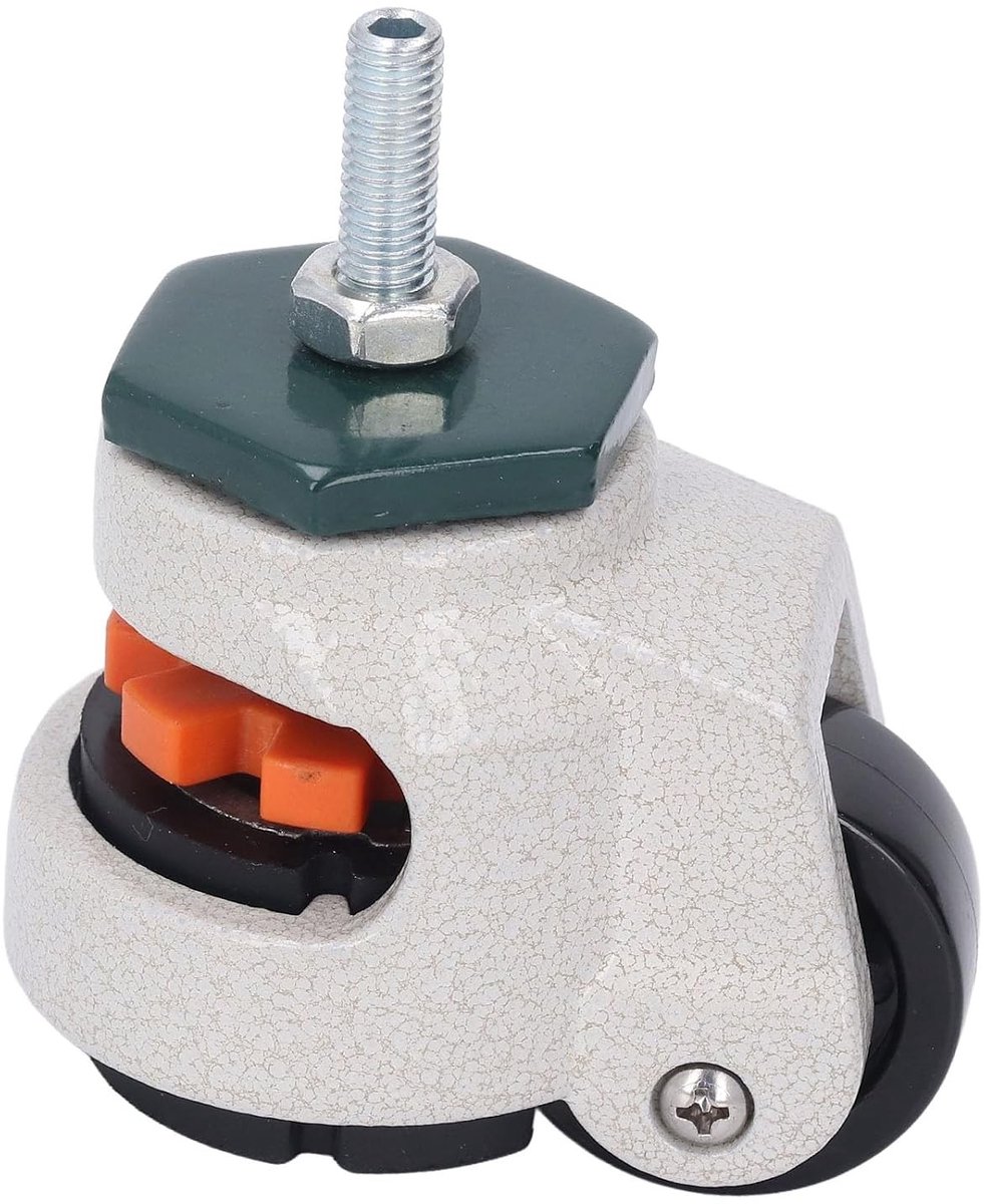 Zwenkwielen voor Niveauafstelling, Robuuste 220LBS Capaciteit, Rubber Basis en Nylon Wielen voor Werkbank en Machines