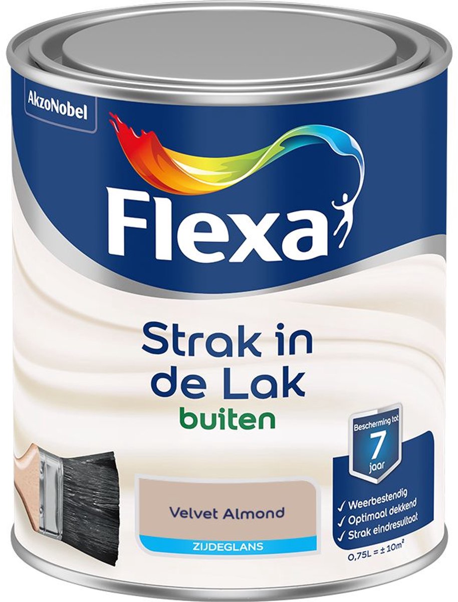 Flexa - Strak In De Lak Buitenlak Zijdeglans - Velvet Almond - 750 Ml - Kleur Van Het Jaar 2027