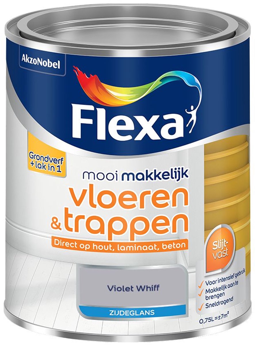 Flexa - Mooi Makkelijk Vloeren & Trappen Zijdeglans - Violet Whiff - 750 Ml - Kleur Van Het Jaar 2027