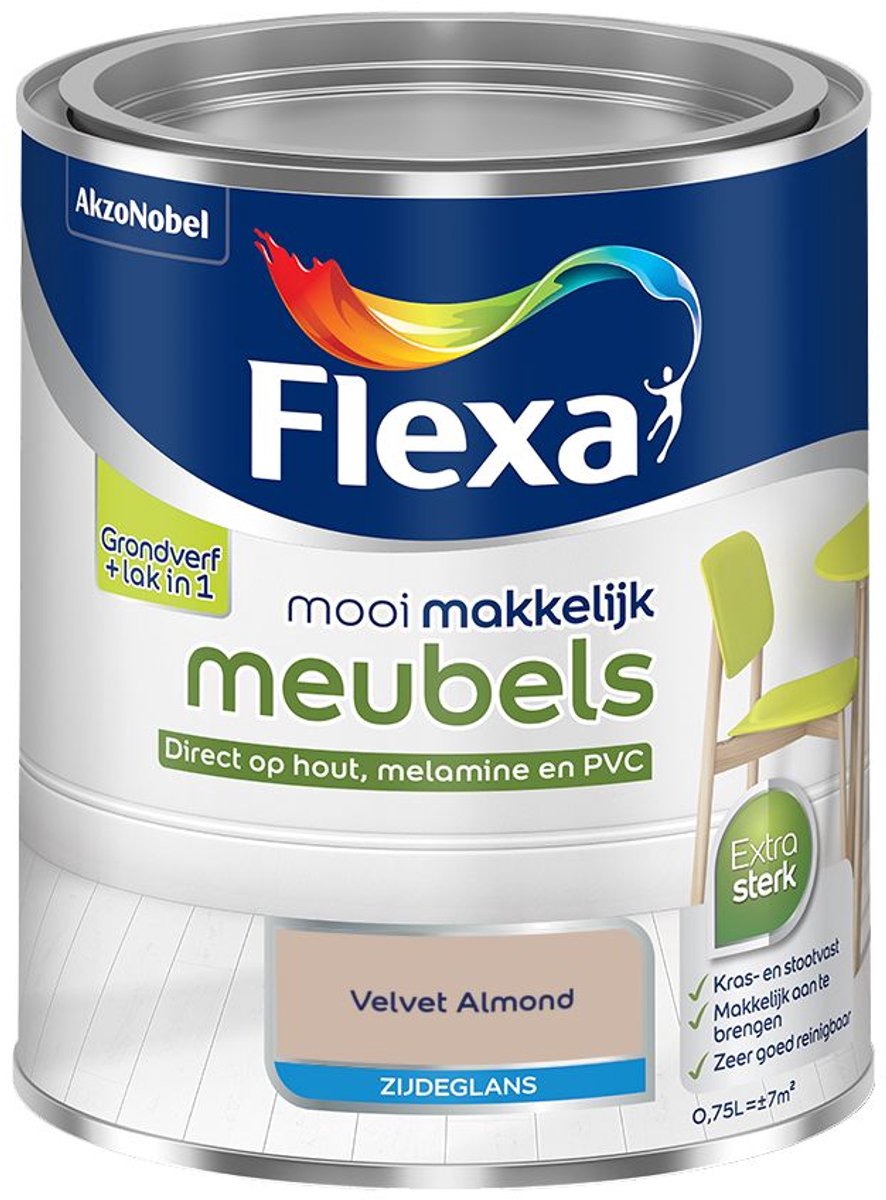 Flexa - Mooi Makkelijk Meubels Zijdeglans - Velvet Almond - 750 Ml - Kleur Van Het Jaar 2027