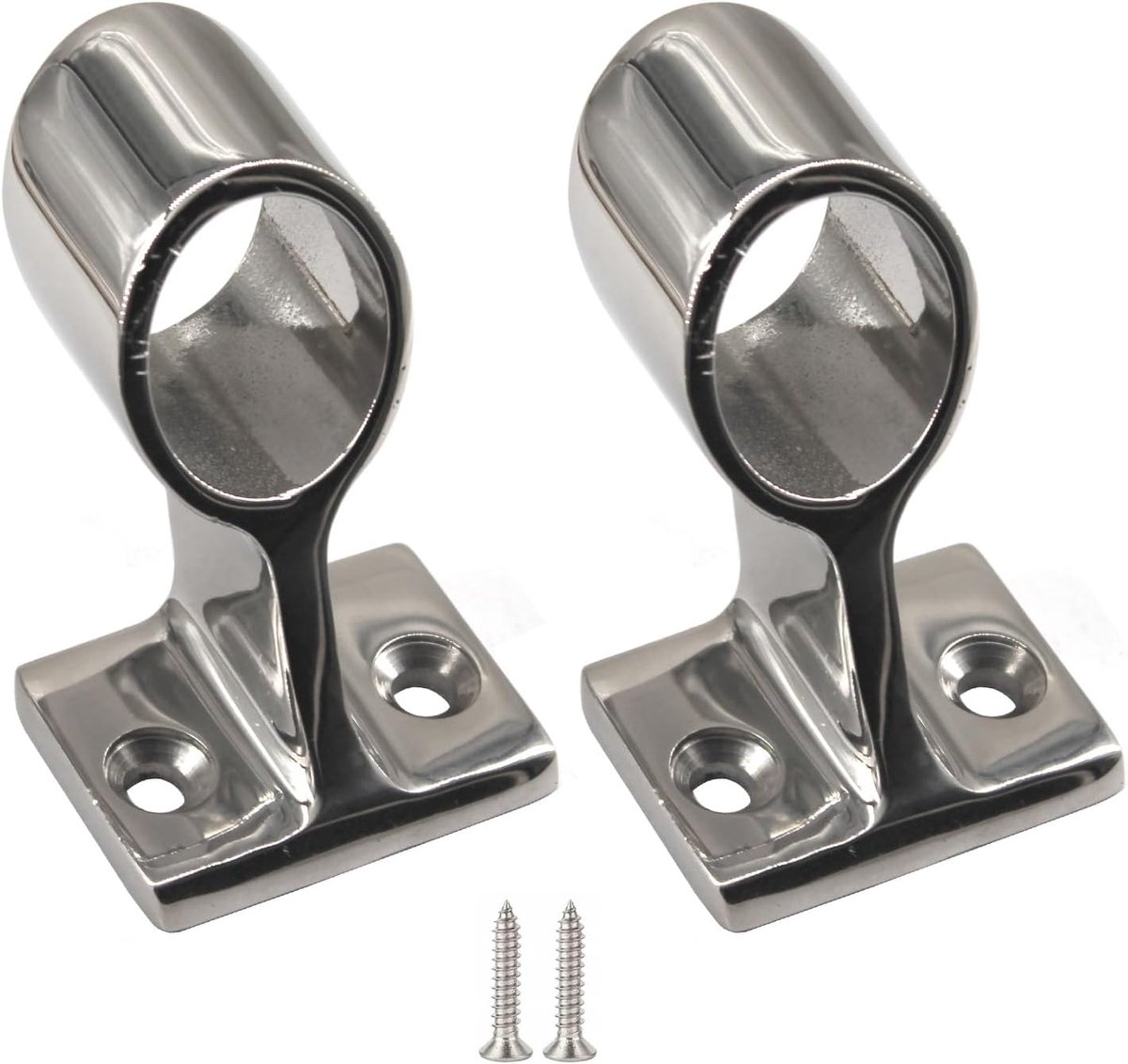 1 inch boot handgreep bevestigingen buis standaard 60 graden 316 roestvrij staal maritieme kwaliteit middenbeugel voor jacht boot (2 stuks met schroeven)