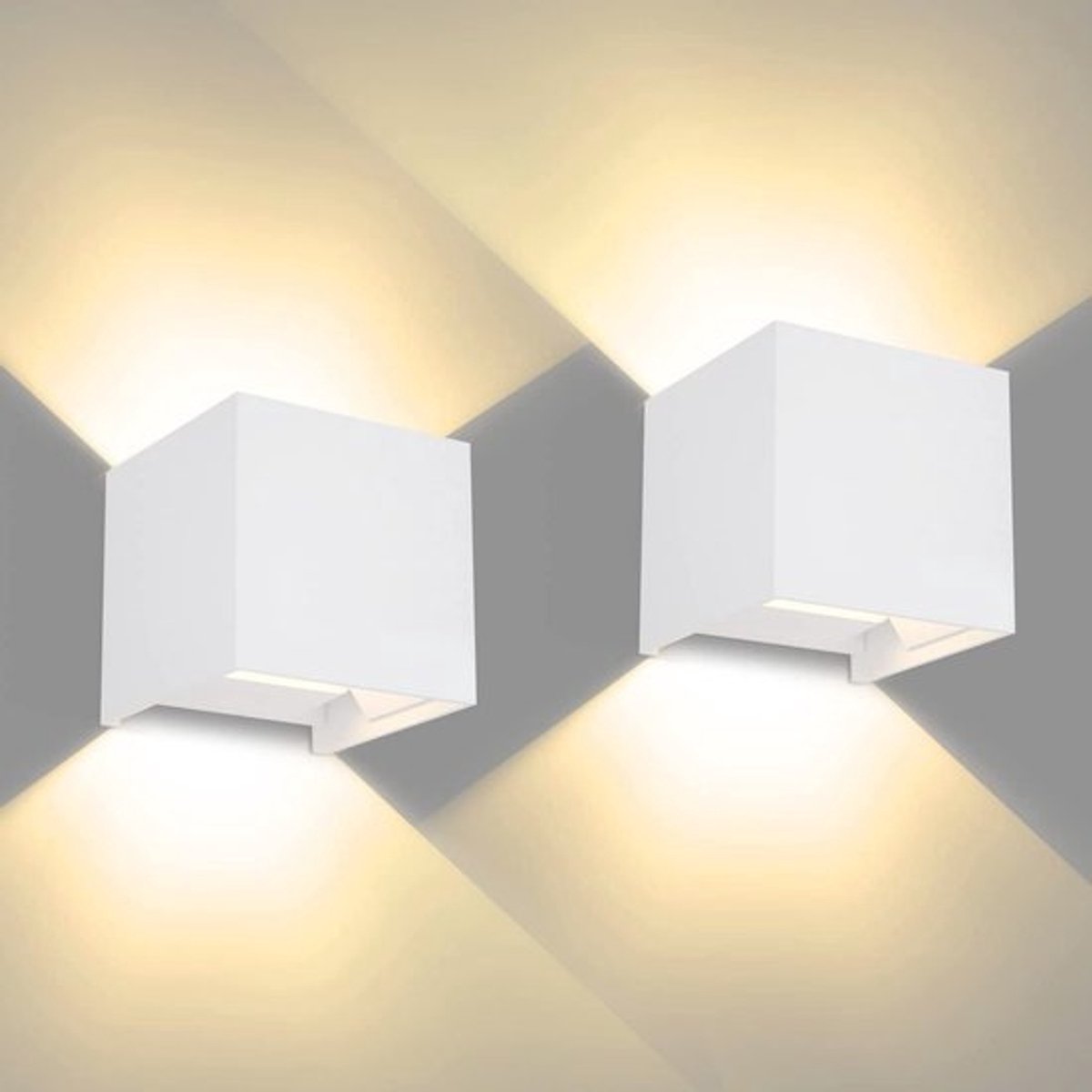 Buitenwandlamp LED 12W, Waterdicht IP65, Verstelbare Lichtstraal, Aluminium Zwart, 3000K Warm Wit voor Tuin en Binnengebruik