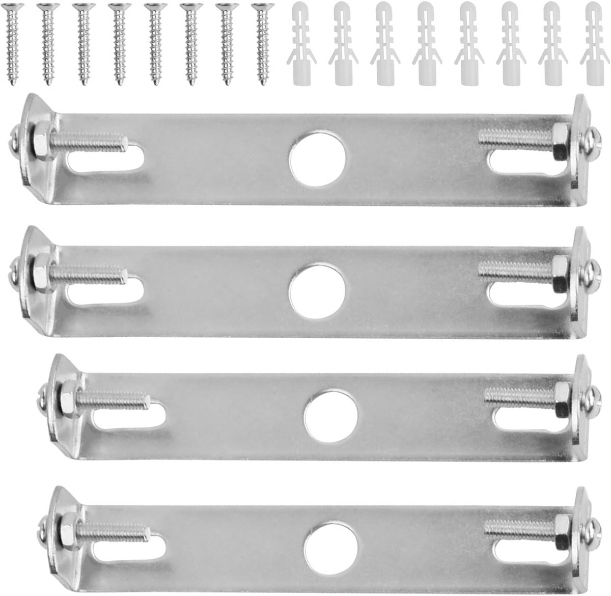 Set van 4 Plafondmontages voor Verlichting, 105/110 mm met Schroeven, Vervangingsaccessoires voor Thuis en Kantoor Lampenhouder