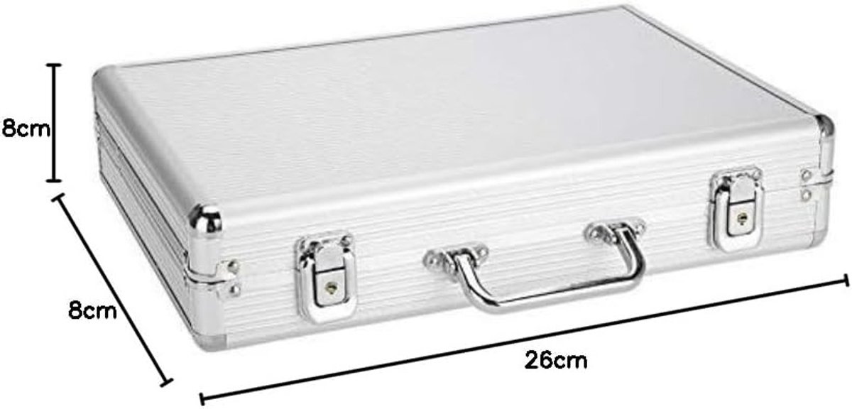 Reis Horloge Opbergdoos met 32 Vakken van Aluminium, Perfect voor Horloge Organisatie en Bescherming
