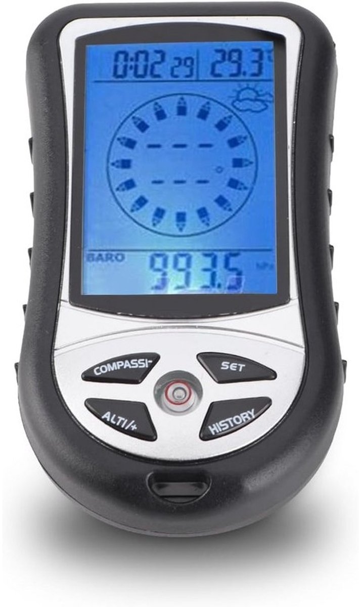 Digitale Kompas GPS Hoogtemeter Barometer Thermometer Weerstation voor Buitenactiviteiten