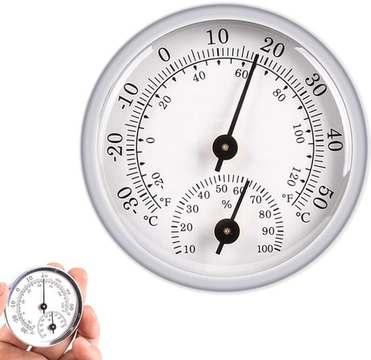 Analoge Binnen Termometer en Hygrometer voor Optimale Luchtvochtigheid