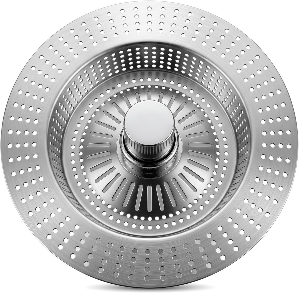 Vloerafvoerfilter van roestvrij staal, gootsteenstop voor snelle afvoer, afvoerzeef, keukenspoelbak, vangt keukenafval op, beschermvoorzieningen voor keukenspoelbak, gemakkelijk te reinigen (diameter