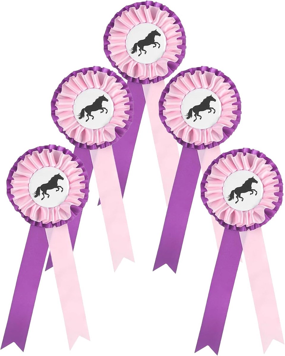 5 stuks toernooistrikken paardentoernooi strikken badge toernooi strikken paard lus paard lus paard rijder strik toernooi strik hobby paard winnaar strik paard voor rijevenementen roze paars