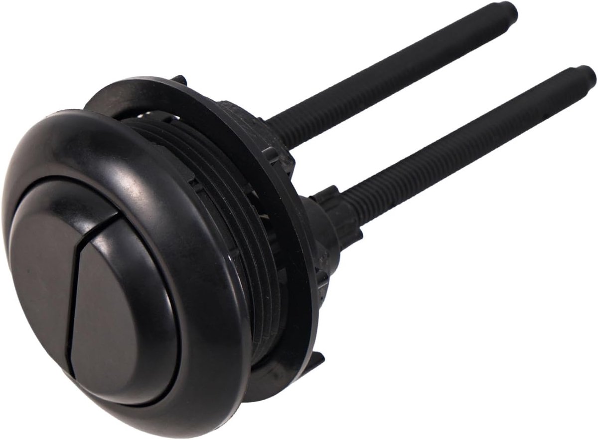 48mm Toilet Drukknop Vervanging, Verstelbare Dubbele Spoel Toilet Knop Drukker voor Opening Ronde Universele Tank Druk Reparatie Onderdeel voor Huis Badkamer (Zwart)