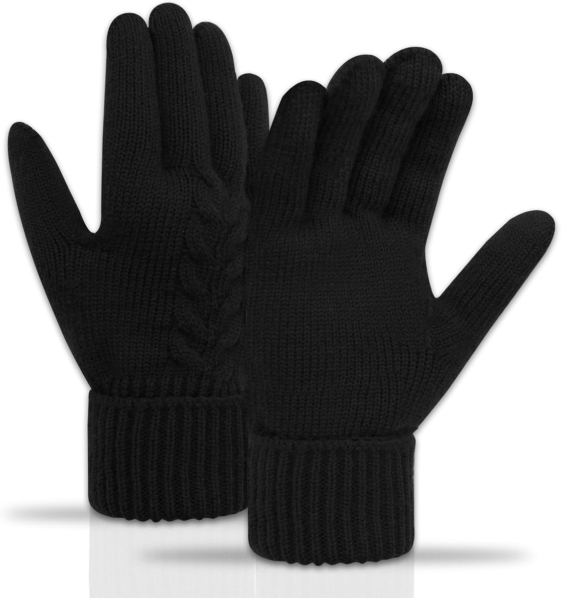 Handschoenen Voor Vrouwen Mannen Touchscreen Elastische Zachte Warme Fleece Handschoenen Vouwen Manchetten Voor Rijden Running