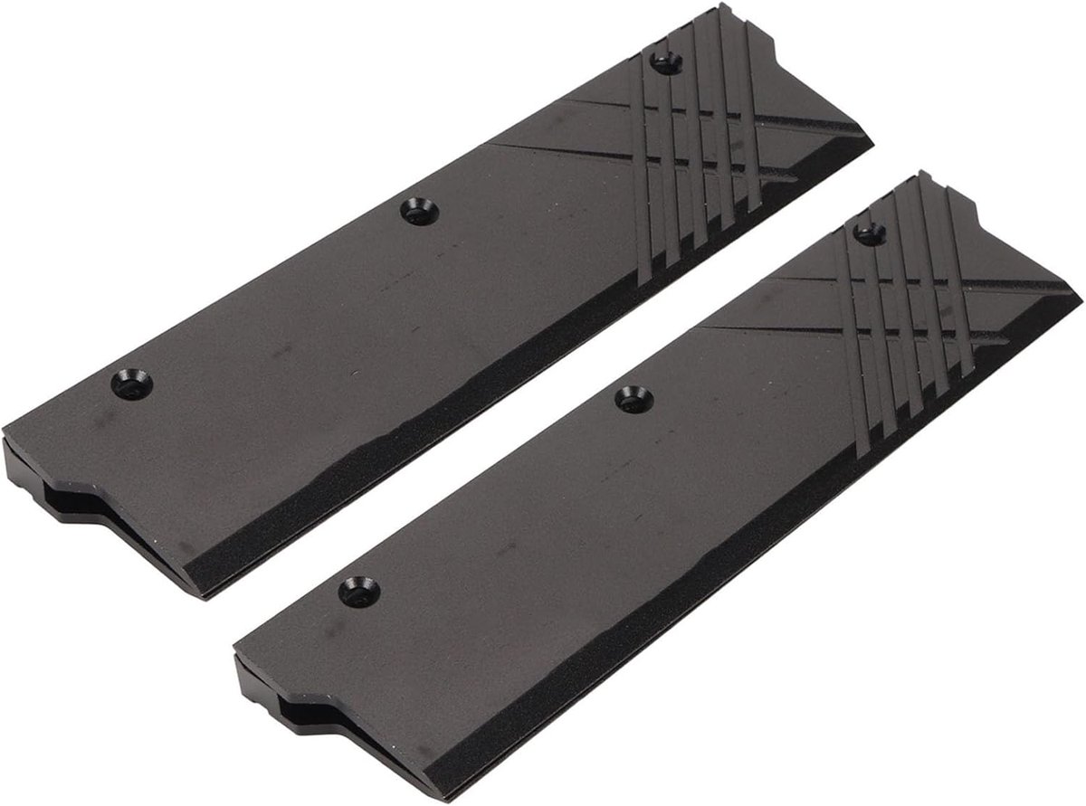 Geheugen RAM Koeler, Universele DDR5 Geheugen Koellichaam, Aluminium Geheugen Koellichaam Met Warmtedissipatie Tape, voor Computer Waterkoelsysteem Accessoires (BLACK)