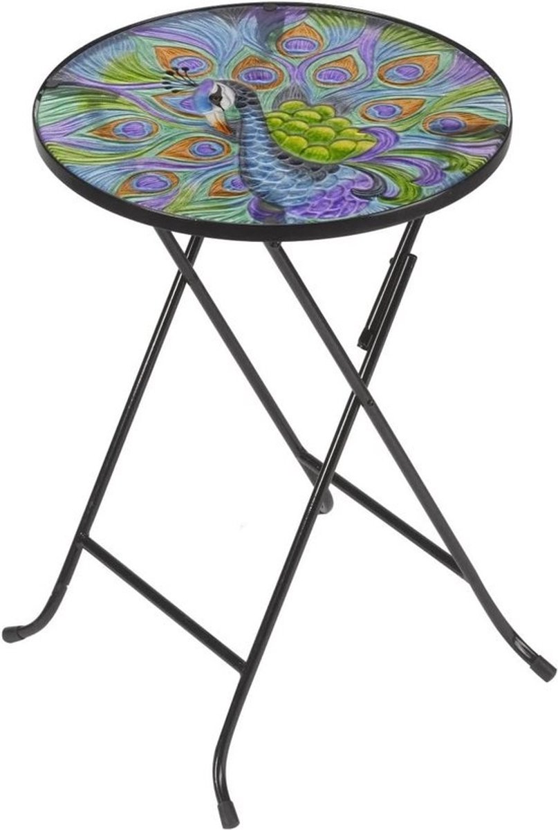 Elegante Vouwbare Tafel met Pauw Ontwerp voor Drankjes