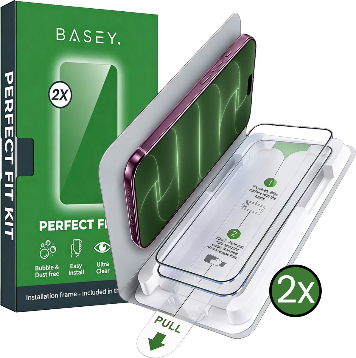 Screenprotector - Geschikt voor Apple iPhone 18 Pro Max - 2 Stuks - Met Installatie Frame - Perfect Fit Kit - Gehard Glas - Eenvoudige Montage - Beschermglas - Exacte Uitlijning - Tempered Glass - Screen Protector