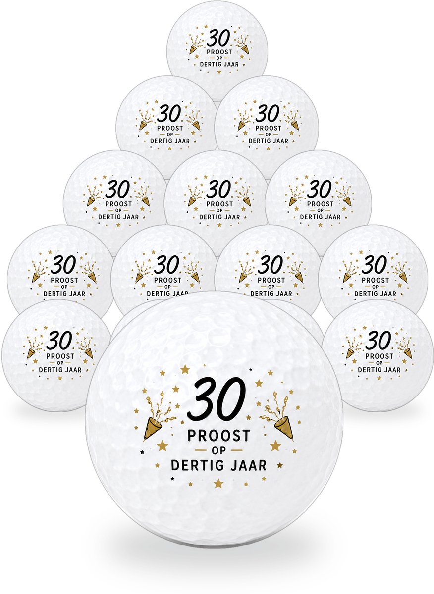 Wilson Golfballen 30 Jaar - Verjaardag Golf Cadeau - 15 stuks - Golfbal met Opdruk
