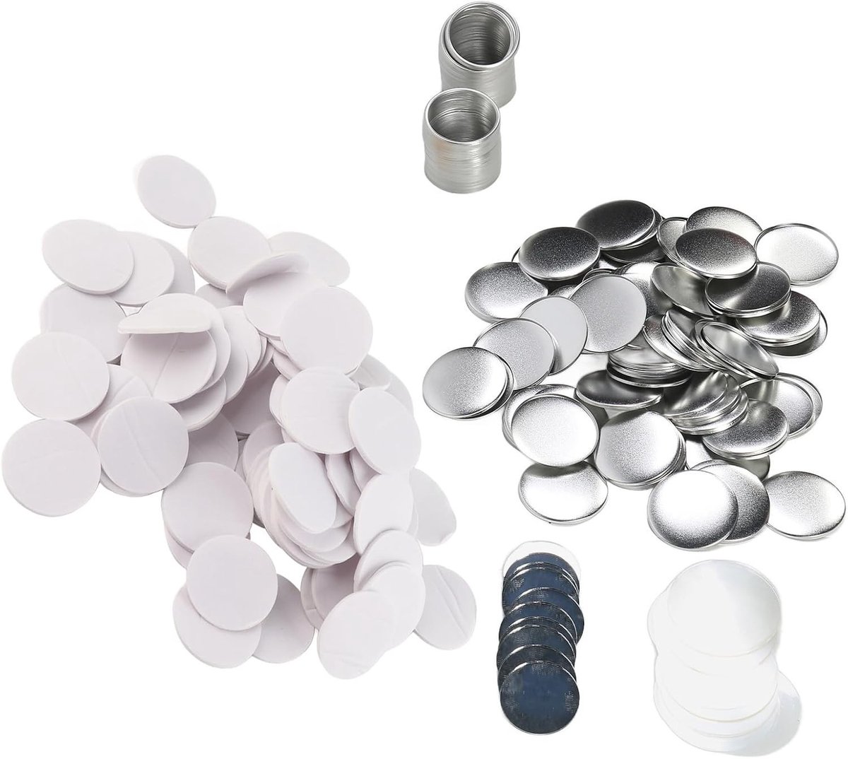 Ronde Spiegels, 100 Sets 58mm Lege Badges, Handgemaakte Knopen, Metalen Craft Benodigdheden en Accessoires voor Creatieve Projecten