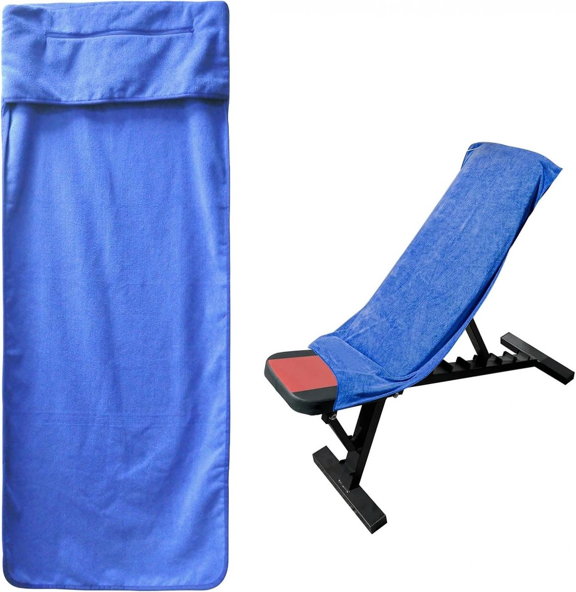 Fitness Handdoek voor Sport, 120 x 50 cm, Microvezel met Ritsvak, Ideaal voor Gym en Training
