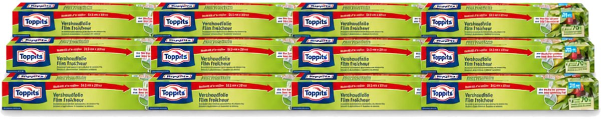 12 x Toppits – Vershoudfolie – 32,5 cm × 20 m - Voordeelverpakking - 12 stuks