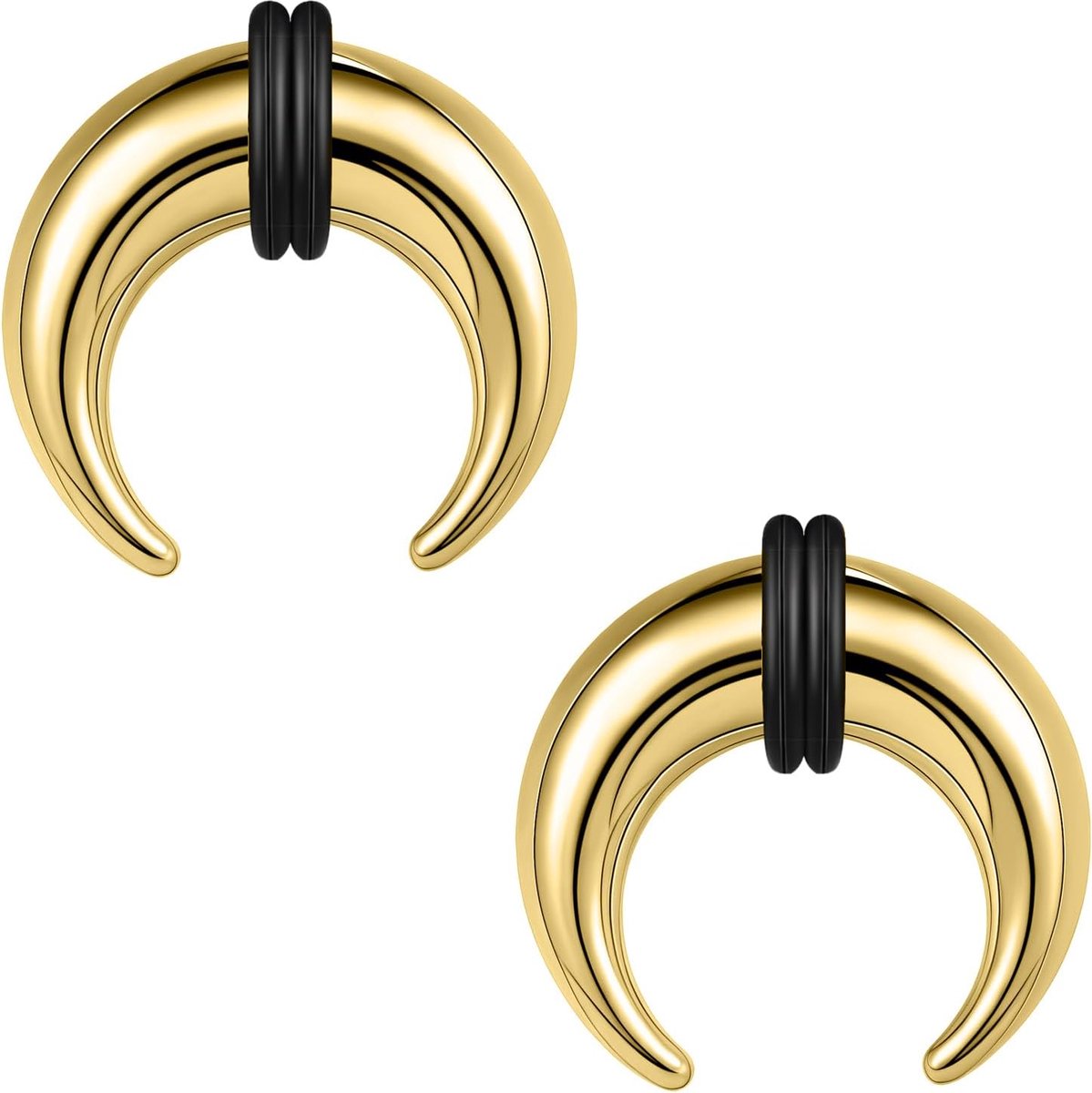2 stuks pincher taps toelopende septumringen, 2G 4G 6G 8G 10G 14G 16G buffel hoefijzer brancard expander piercing voor stretching doorboorde neus oormeter voor vrouwen mannen