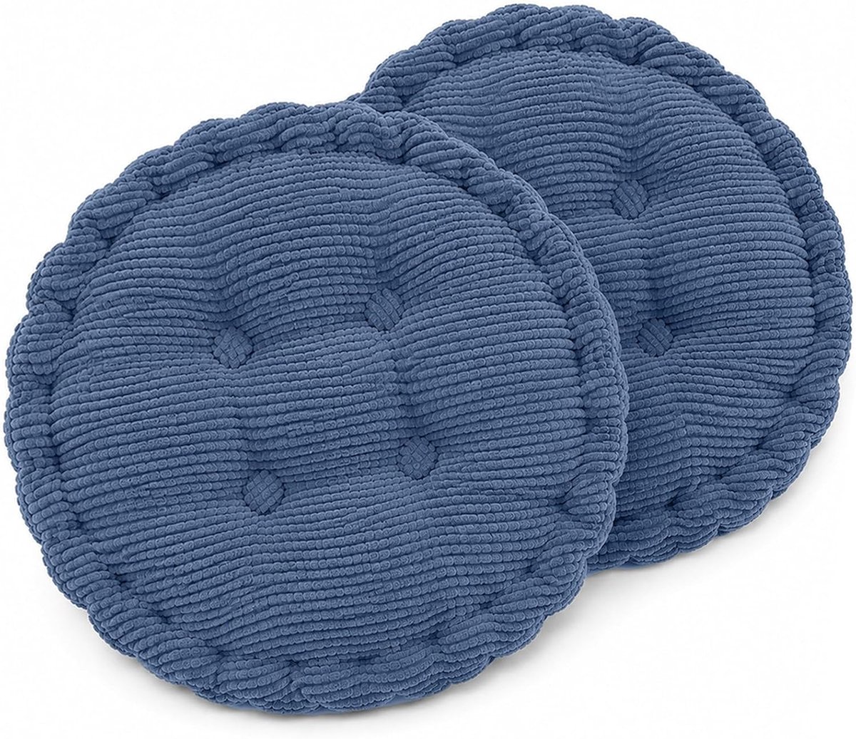 Stoelkussen, outdoor, set van 2 zitkussens, rond, 40 x