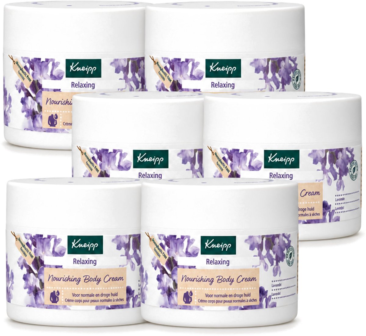 6 x Kneipp - Body crème - Relaxing - Lavendel - Rustgevende geur - 200 ml - Voordeelverpakking - 6 stuks