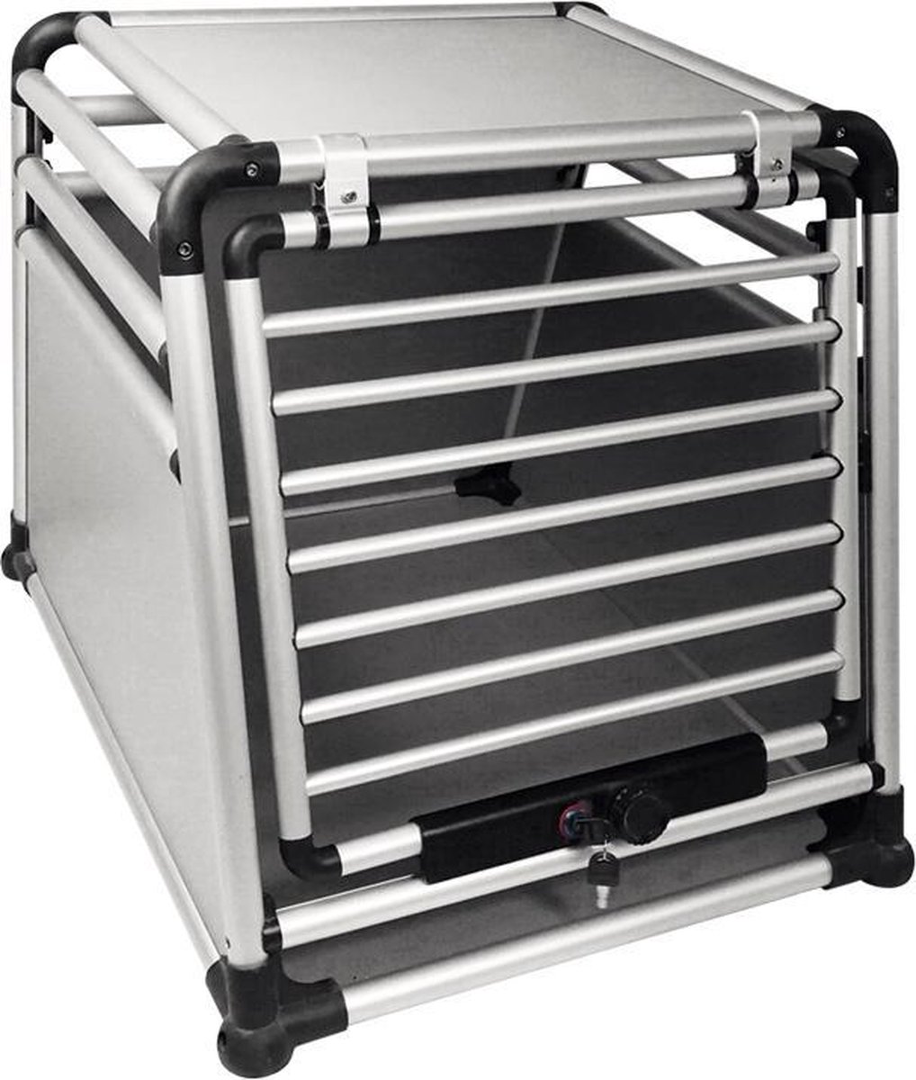 Nobby aluminium carbox deluxe – L – chroom autobench 85 x 65 x 65 cm