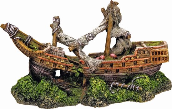 Nobby aqua deco scheepswrak - 22 x 9,5 x 12,5 cm