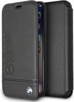 iPhone Xs/X Bookcase hoesje - BMW - Effen Zwart - Leer