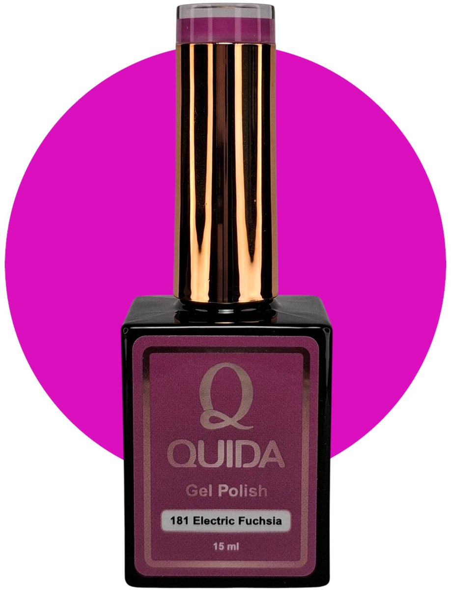 Quida Gelpolish #181 Electric Fuchsia roze 15ml