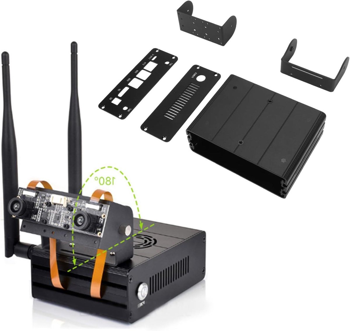 Allecta - Metalen Behuizing met Camerahouder voor Mini-computer Orin Nano NX Kits