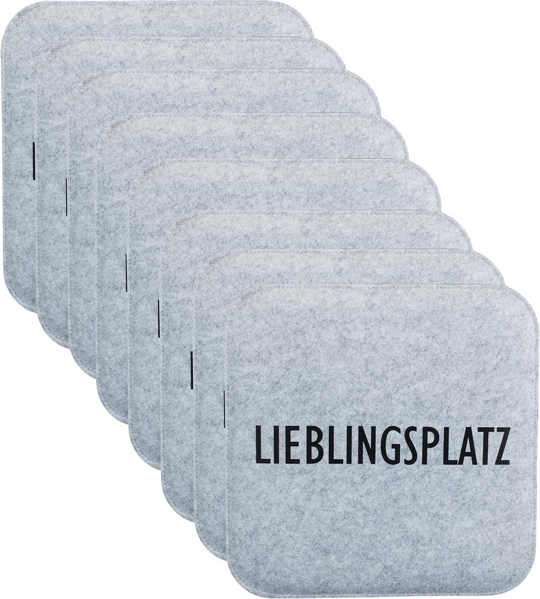 Set van 8 Vierkante Zitkussens 35x35cm - Omkeerbaar en Tweekleurig Stoelkussen voor Binnen en Buiten
