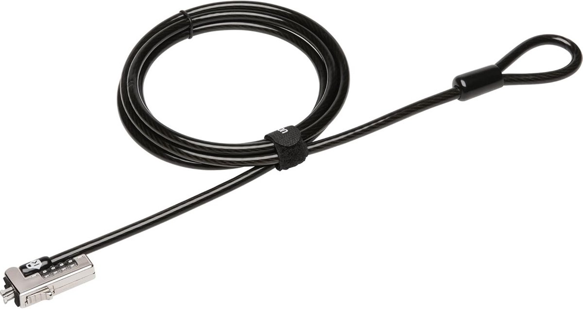 Ultra Kabelslot voor Laptops - 1,8 Meter Sterk Koolstofstaal, Extra Dik, Draaibare Antidiefstalkabel