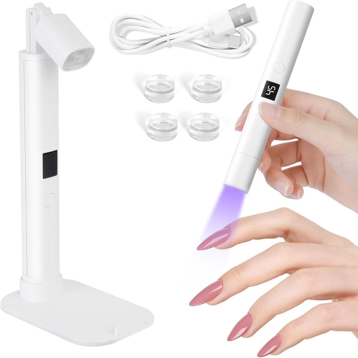 Draagbare UV-nagellamp voor Gelnagels met Timer en LED-display