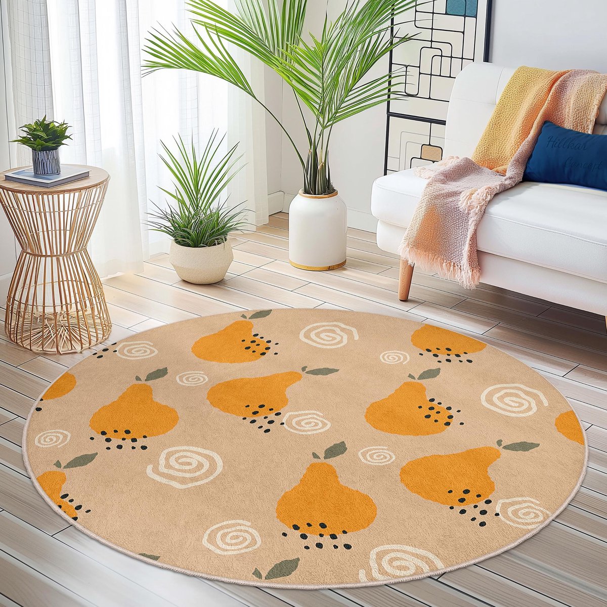 Mila Home - Tapijt Vloerkleed Rond - Wasbaar - Antislip - OEKO-TEX Gecertificeerd - Voor Woonkamer, Slaapkamer, Keuken & Hal - Runden 538 1