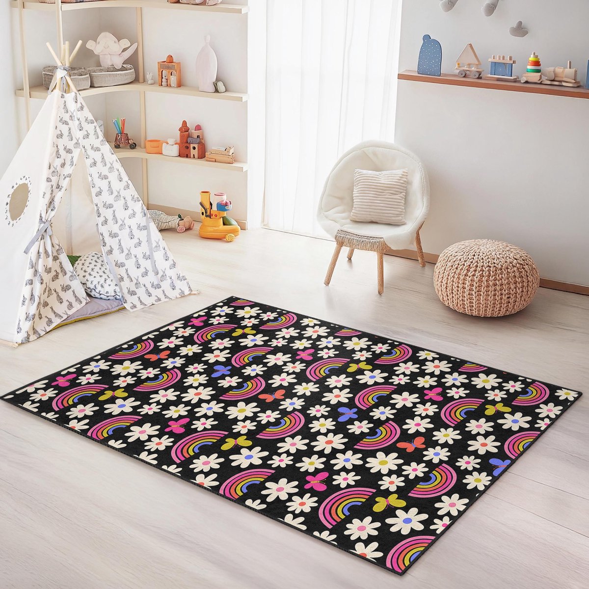 Mila Home - Kindertapijt Rechthoek - Vloerkleed Kinderkamer Tapijt - Speeltapijt - Wasbaar - Antislip - OEKO-TEX Gecertificeerd - 712 2