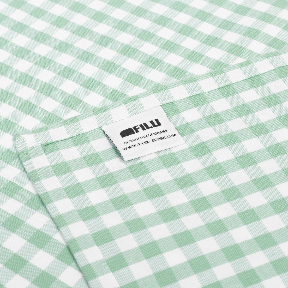 Tafelkleed 130 x 160 cm mint/wit geruit van 100% katoen