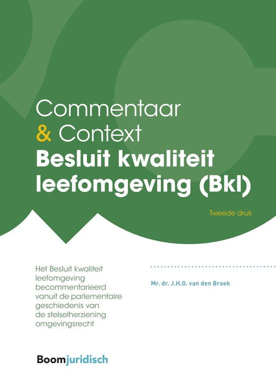 Commentaar & Context - Besluit kwaliteit leefomgeving (Bkl) - cover