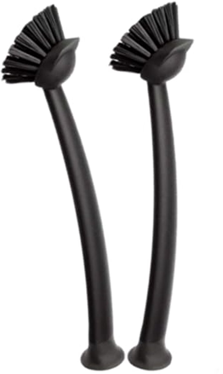 Unyqoos® Set van twee keukenborstels met ergonomische lange handgreep voor efficiënte schoonmaak