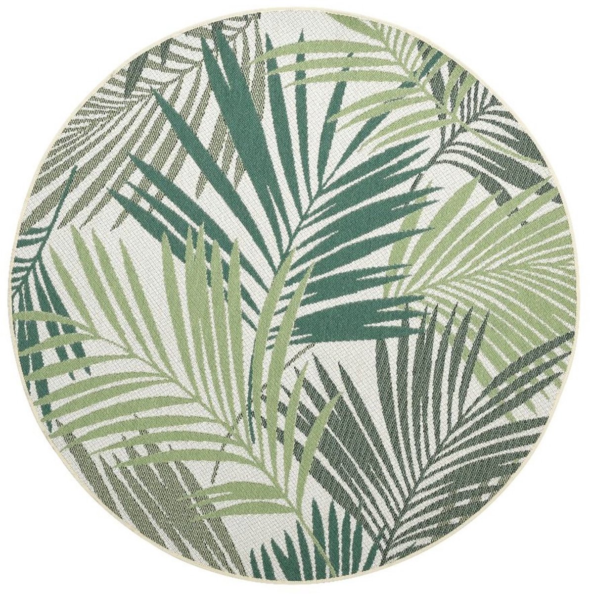 Bol.com Naturalis karpet - Ø160 cm - palm leaf green aanbieding