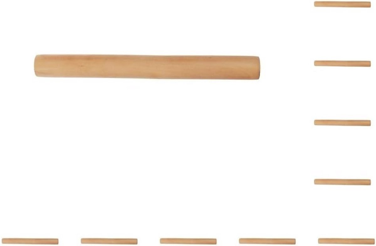 10x Houten Deegroller Set voor Keramiek, Aardewerk en Bakken