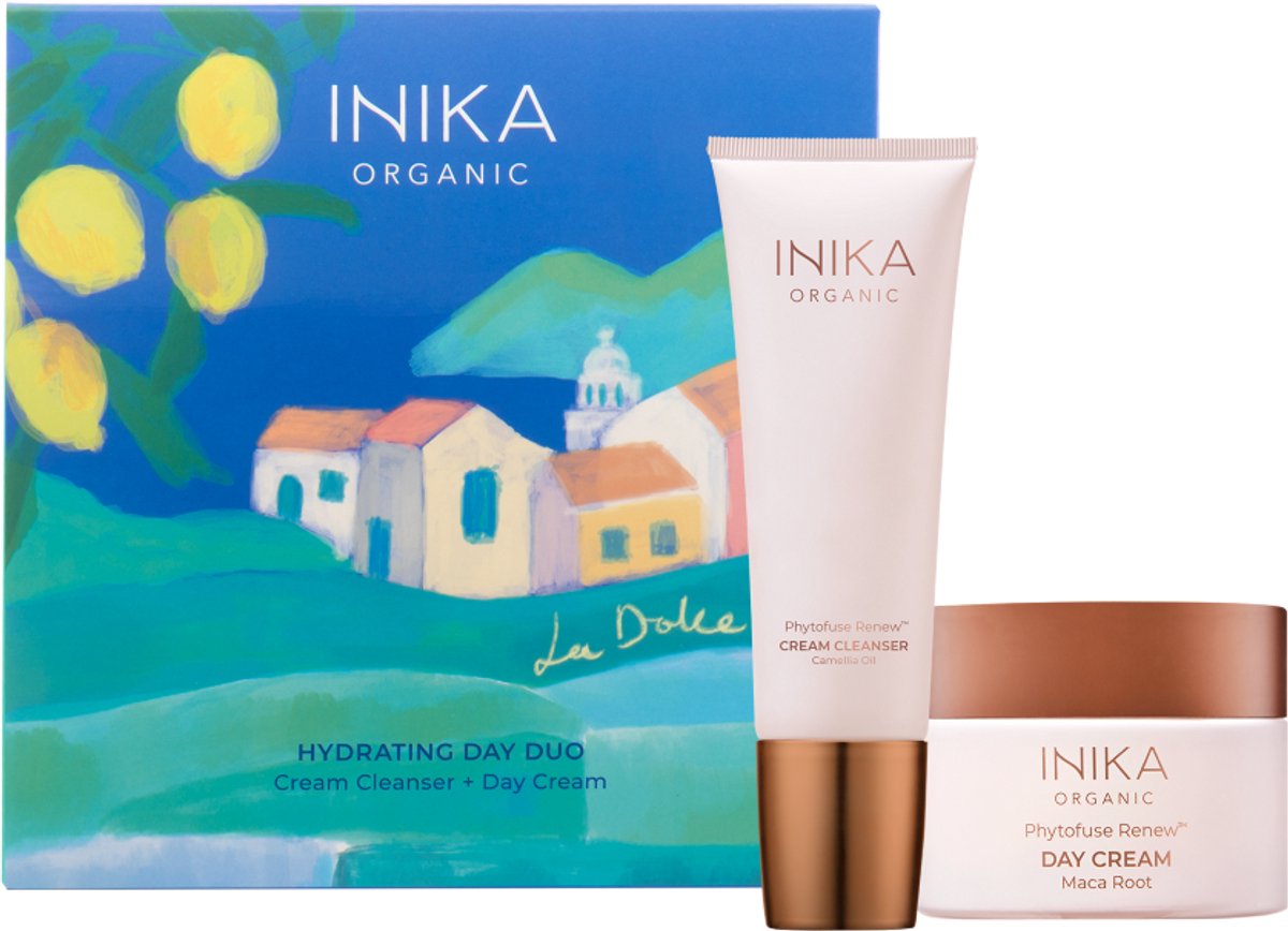 INIKA Organic - Hydrating Day Skin Duo - Natuurlijk - Vegan - Huidverbetering - Reiniging & Verzorging