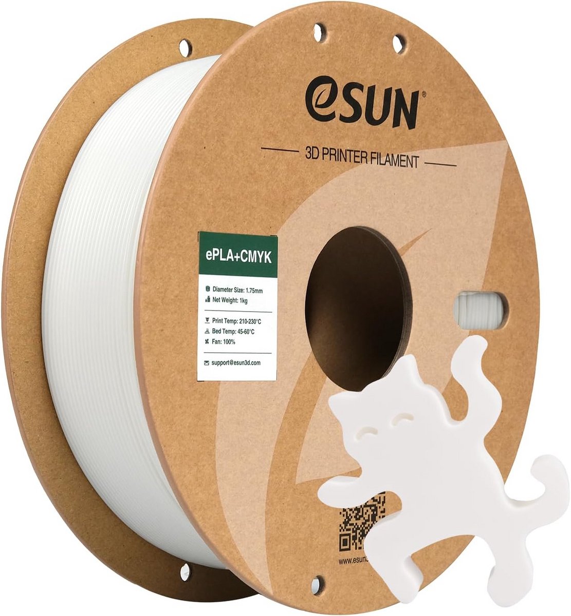 PLA+ 3D Printer Filament 1.75mm 1kg Wit - Hoge Precisie Printmateriaal