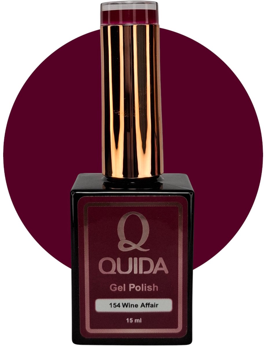 quida gelpolish #154 wine affair donker rood 15ml