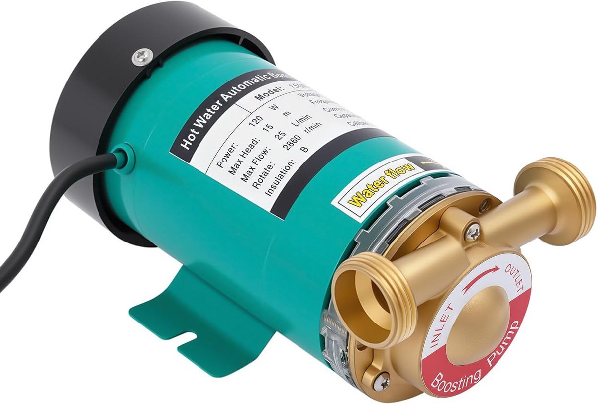 Krachtige Automatische Drukverhogingspomp voor Huis en Tuin - 120W RVS Pomp