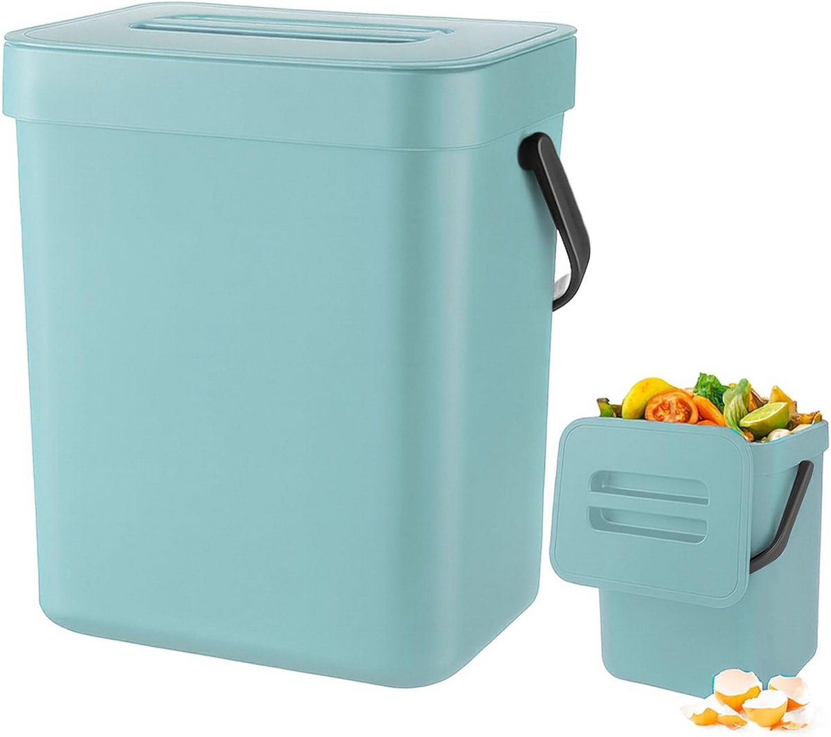 Keuken Compostbak 3 Liter Hangend Bio Afvalemmer met Deksel
