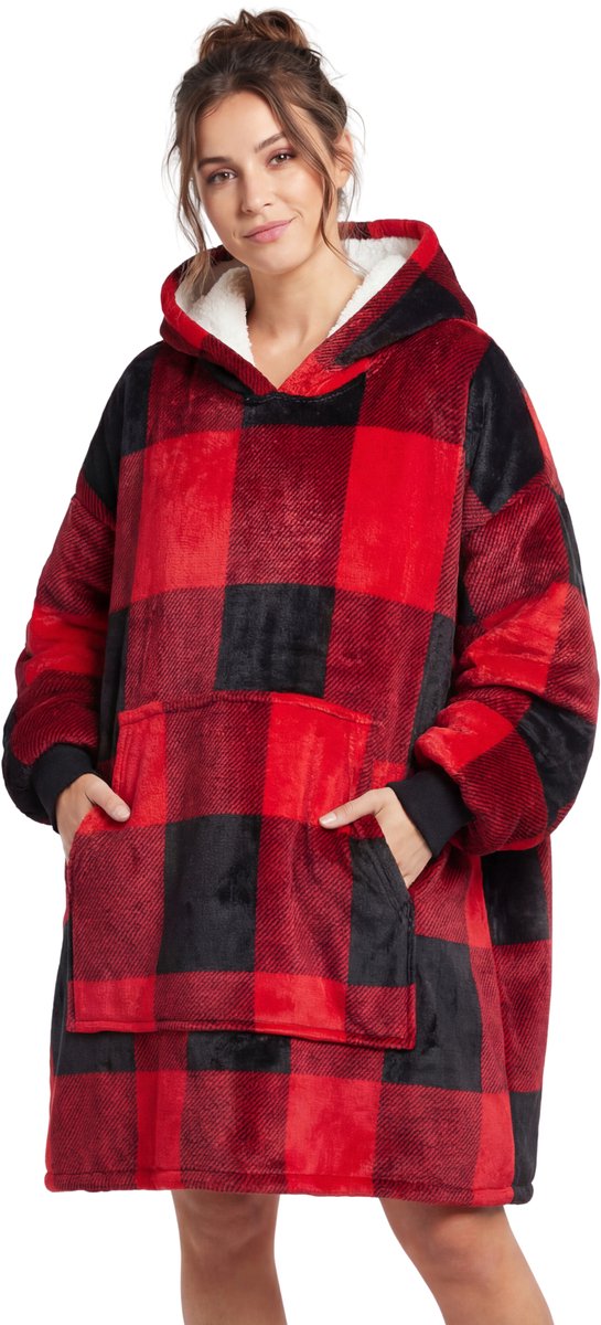 JAXY - Hoodie Deken - Snuggle Hoodie - Fleece Deken Met Mouwen - Snuggle - Cuddle Hoodie - 1450 Gram - Patroon
