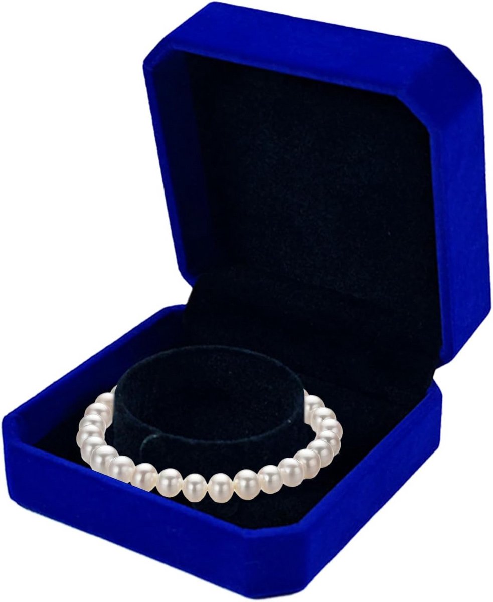 Luxe Fluweel Geschenkdoos voor Armbanden, Sieraden Horloges - Blauw