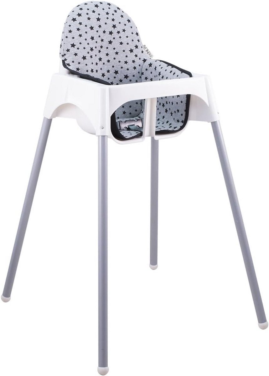 Hoge Kinderstoel Kussen Geschikt voor Ikea Antilop - Zwart Ster – foto 6